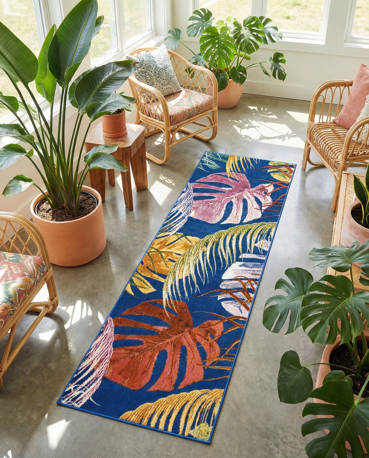 Meadow Breeze Collection Area Rug -  Clover Runner Multi  lifestyle 92