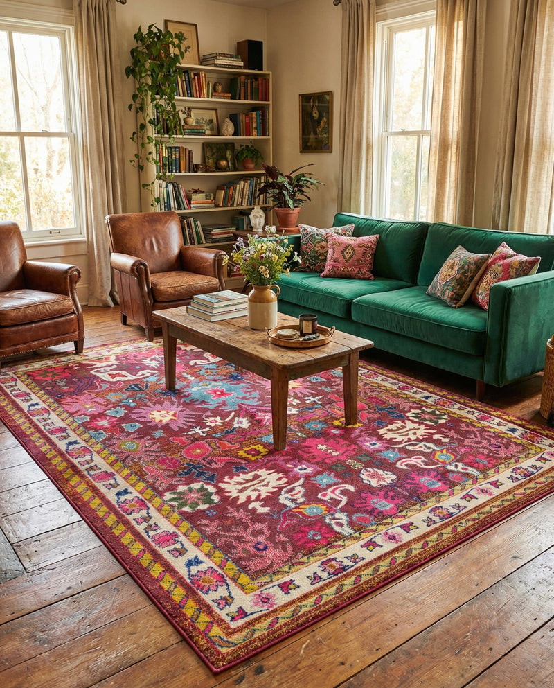 Chateau Elegance Collection Area Rug - Versailles Rectangle Multi  lifestyle 16