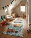 Wonder Tykes Collection Area Rug -  Labyrinth Runner Teal  lifestyle 36