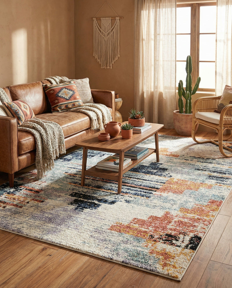 Santa Fe Trails Collection Area Rug -  Arroyo Rectangle Multi  lifestyle 15