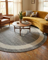 Studio Haven Collection Area Rug -  Alcove (Gray) Round Gray  lifestyle 28