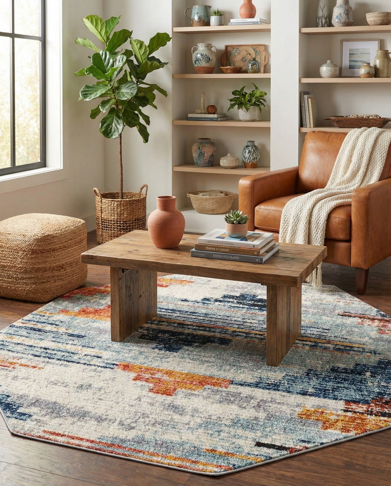 Santa Fe Trails Collection Area Rug -  Arroyo Octagon Multi  lifestyle 68