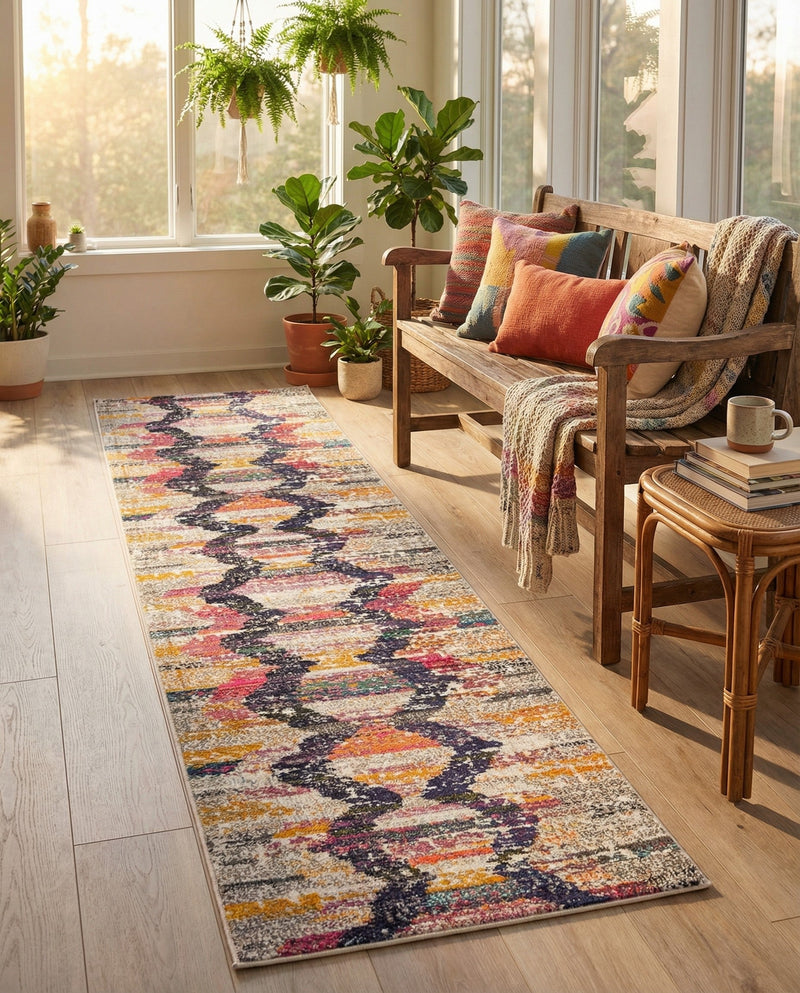 Colorburst Oasis Collection Area Rug -  Mirage Runner Multi  lifestyle 43