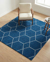 Trellis Mosaic Collection Area Rug - Arborville (Navy Blue) Square Navy Blue  lifestyle 90