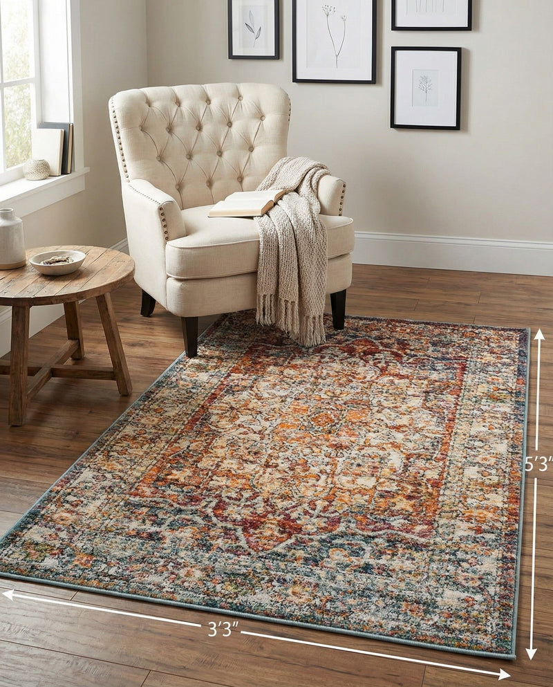 Savannah Soiree Collection Area Rug -  Everglade (Multi) Rectangle Multi  lifestyle 23