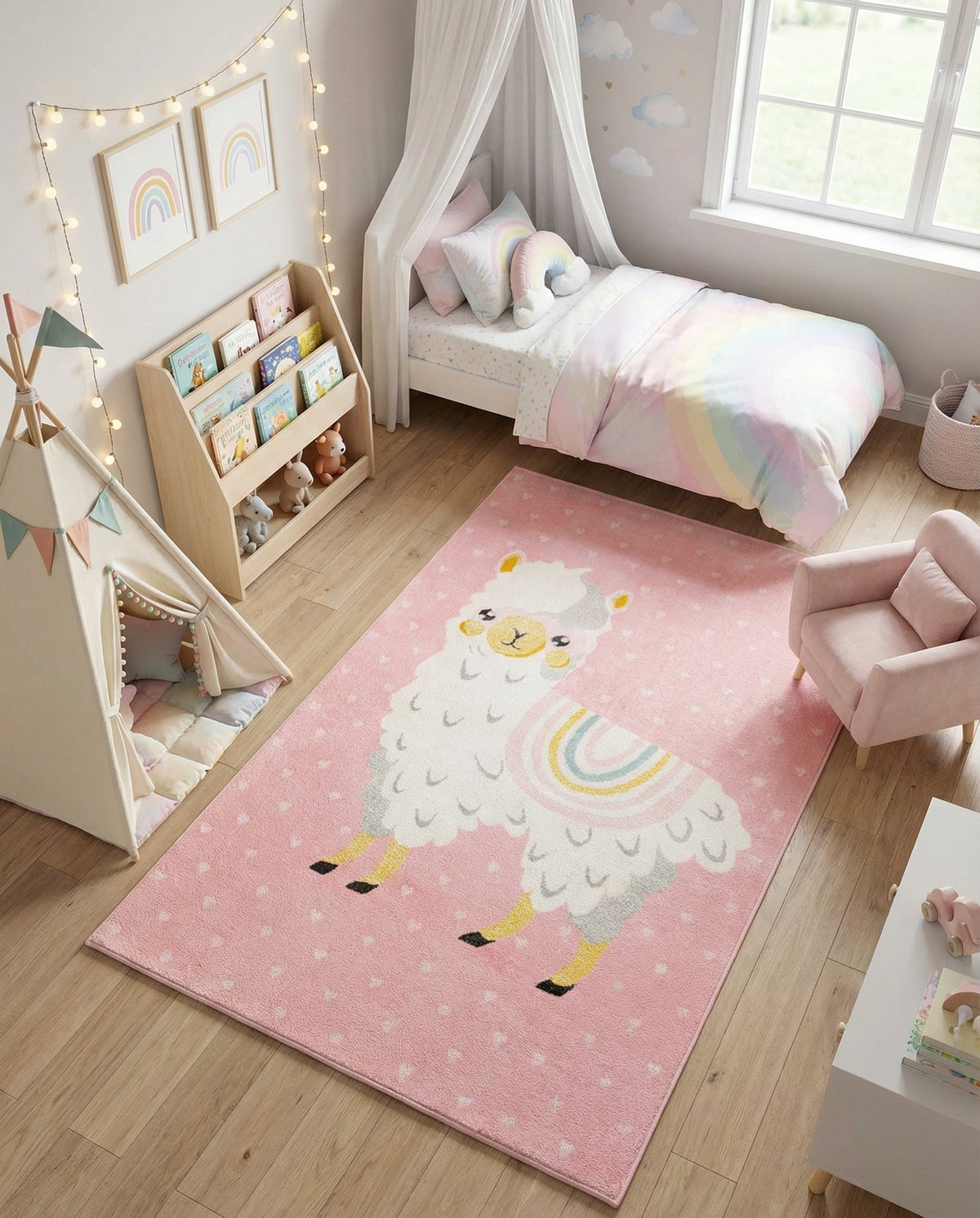 Wonder Tykes Collection Area Rug -  Marvel Rectangle Pink  lifestyle 17