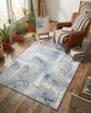 Aegean Elegance Washables Collection Area Rug -  Paros Rectangle Ivory Gray  lifestyle 10