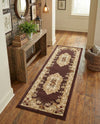 Versailles Elegance Collection Area Rug -  Louveciennes (Brown) Runner Brown  lifestyle 46