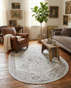 Cambridge Classics Collection Area Rug -  Fitzwilliam (Cream) Oval Cream  lifestyle 71