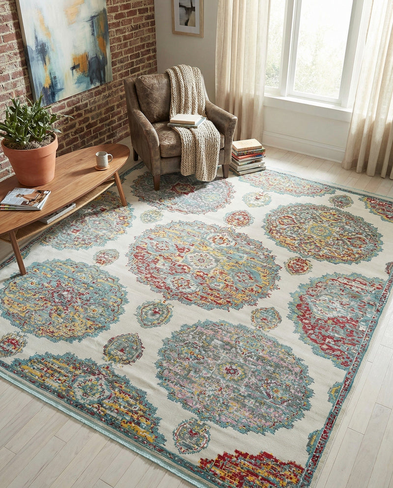 Arcadia Rugs Collection Area Rug -  Atlantis (Cream) Square Cream  lifestyle 68