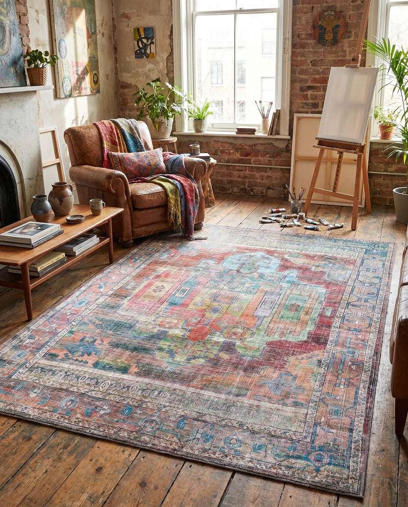 Zahara Oasis Collection Area Rug - Sahara Rectangle Multi  lifestyle 34