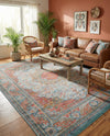 Caribbean Breeze Collection Area Rug -  Floriana Rectangle Light Blue  lifestyle 12