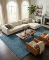 Eternal Plush Oasis Collection Area Rug -  Tranquility (Aegean Blue) Rectangle Aegean Blue  lifestyle 17