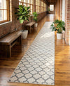 Lattice Gardens Collection Area Rug -  Bloomfield (Beige and Gray) Runner Beige and Gray  lifestyle 68