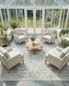 Coastal Haven Collection Area Rug - Seabreeze (Gray) Square Gray  lifestyle 65