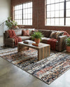 Santa Fe Trails Collection Area Rug -  Chaparral Rectangle Multi  lifestyle 25