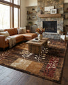 Bistro Lounge Collection Area Rug -  Affogato Rectangle Brown  lifestyle 17