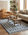 Sahara Chic Collection Area Rug -  Tangier Rectangle Blue  lifestyle 55