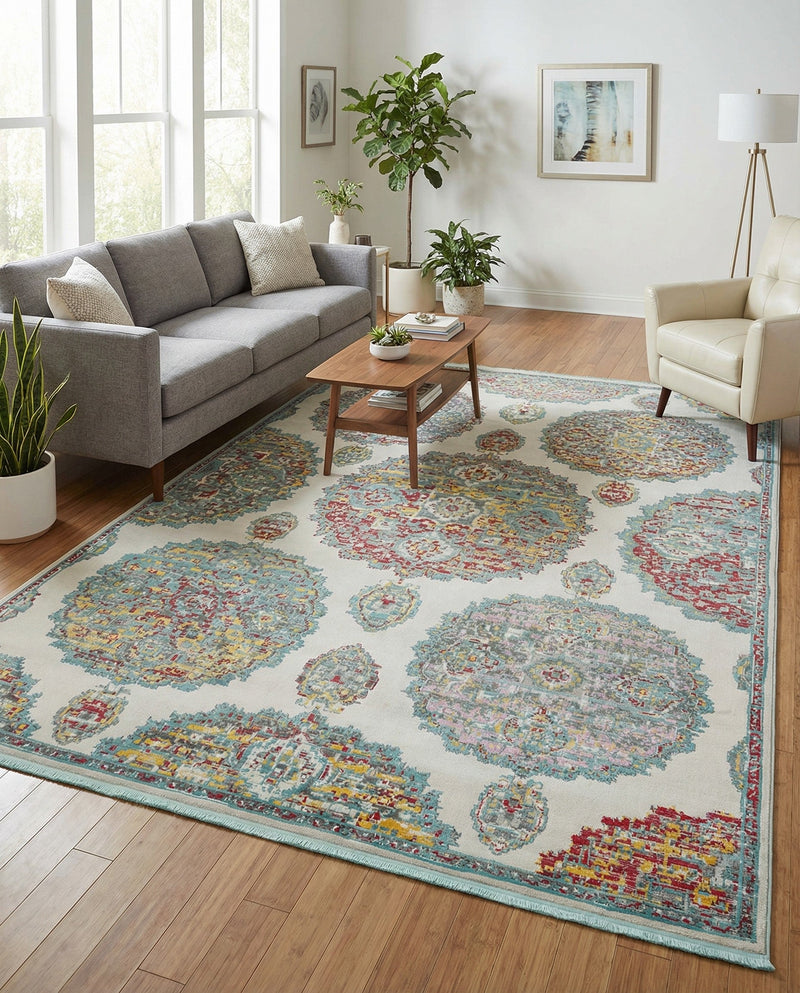 Arcadia Rugs Collection Area Rug -  Atlantis (Cream) Rectangle Cream  lifestyle 10
