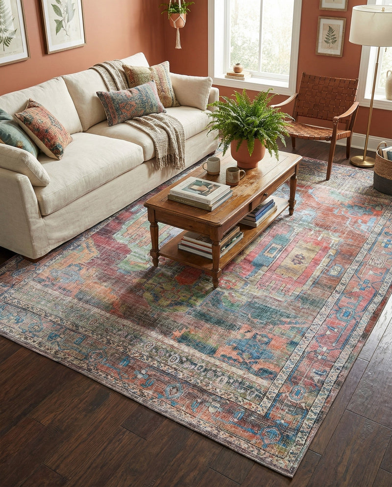 Zahara Oasis Collection Area Rug - Sahara Rectangle Multi  lifestyle 36