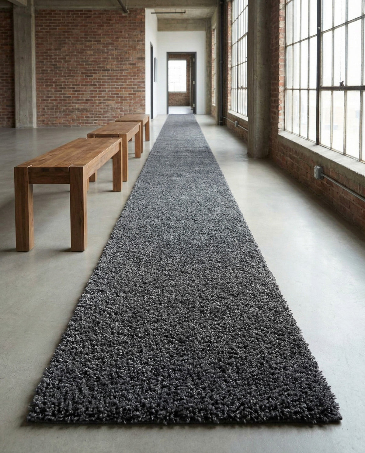 Alpine Plush Collection Area Rug -  Cortina (Peppercorn) Runner Peppercorn  lifestyle 98
