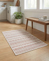 Seaside Stripes Collection Area Rug -  Boardwalk (Red) Rectangle Red  lifestyle 33