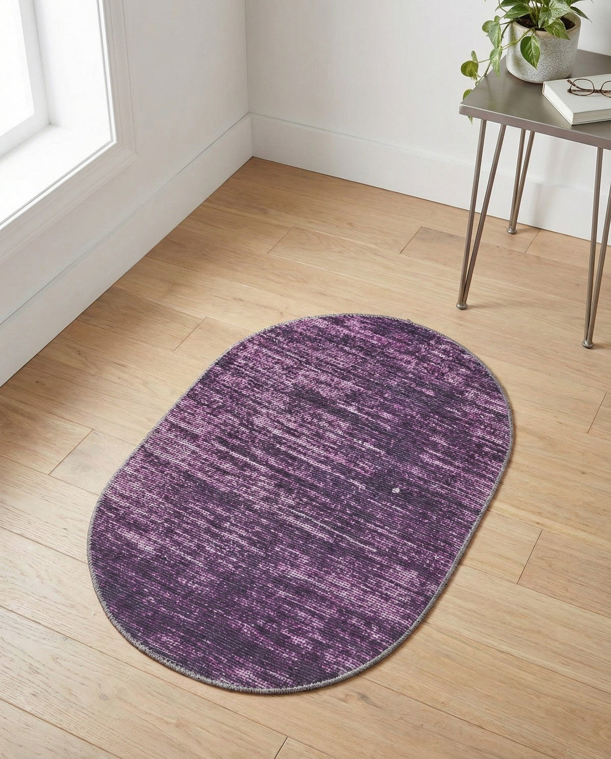 Sahara Essence Collection Area Rug - Oasis (Purple) Oval Purple  lifestyle 84