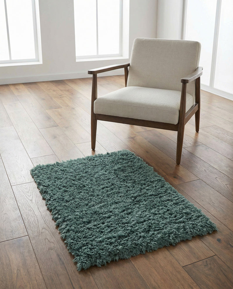 Eternal Plush Oasis Collection Area Rug -  Tranquility (Forest Green) Rectangle Forest Green  lifestyle 14