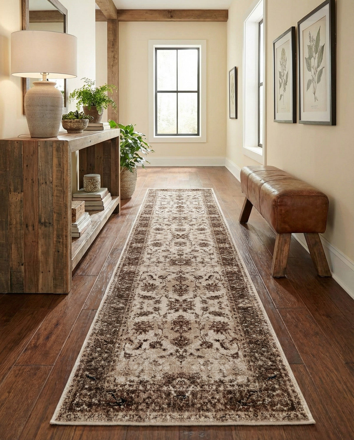 Andes Summit Collection Area Rug -  Aconcagua Runner Cream  lifestyle 84