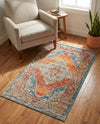 Savannah Soiree Collection Area Rug - Serengeti (Rust Red) Rectangle Rust Red  lifestyle 18