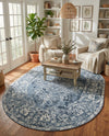 Cambridge Classics Collection Area Rug -  Magdalene (Blue) Oval Blue  lifestyle 54