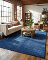 Solid Shag Seaside Collection Area Rug - Azure Cove (Navy Blue) Rectangle Navy Blue  lifestyle 31
