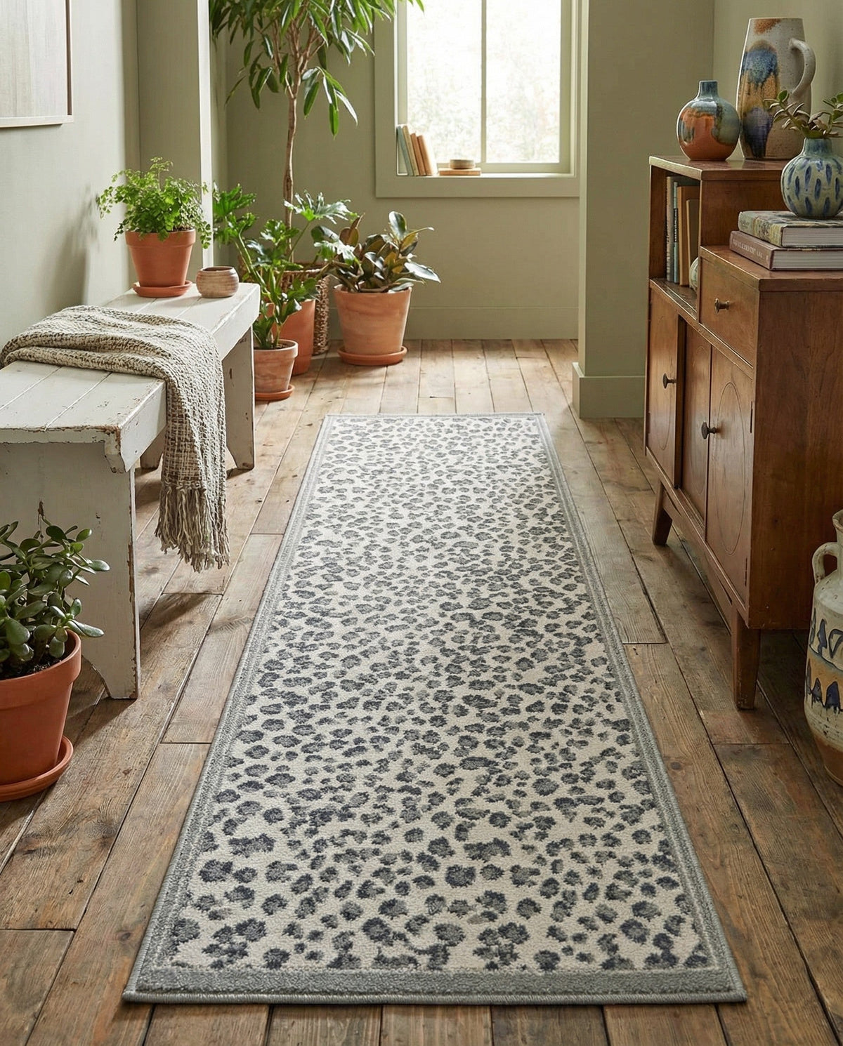 Savannah Sojourn Collection Area Rug - Serengeti Runner Gray  lifestyle 149