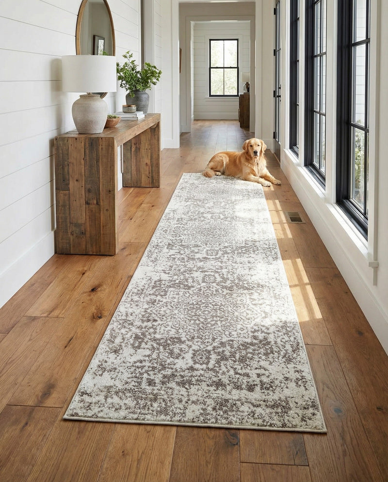 Georgetown Rugs Collection Area Rug - Dupont (White) Runner White  lifestyle 58