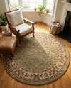 Jaipur Elegance Collection Area Rug -  Nahargarh (Green) Round Green  lifestyle 67