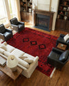 Samarkand Elegance Collection Area Rug -  Zarafshan Rectangle Red  lifestyle 20