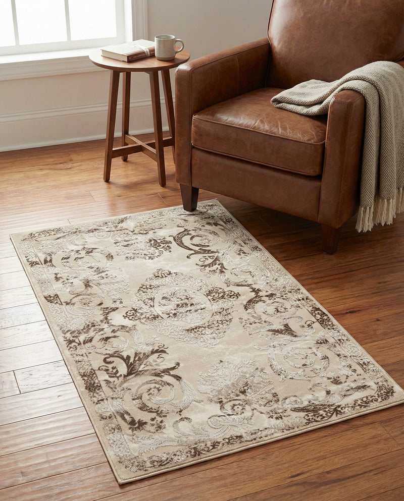 Bloomsbury Elegance Collection Area Rug - Mayfair Rectangle Beige  lifestyle 35