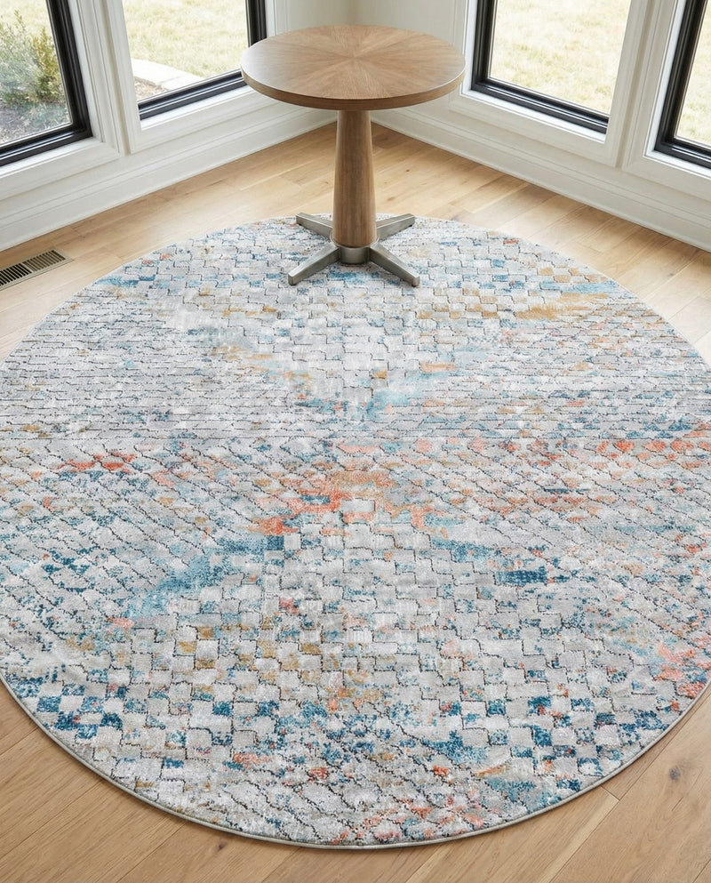 Dresden Elegance Collection Area Rug -  Freiberg Round Multi  lifestyle 55