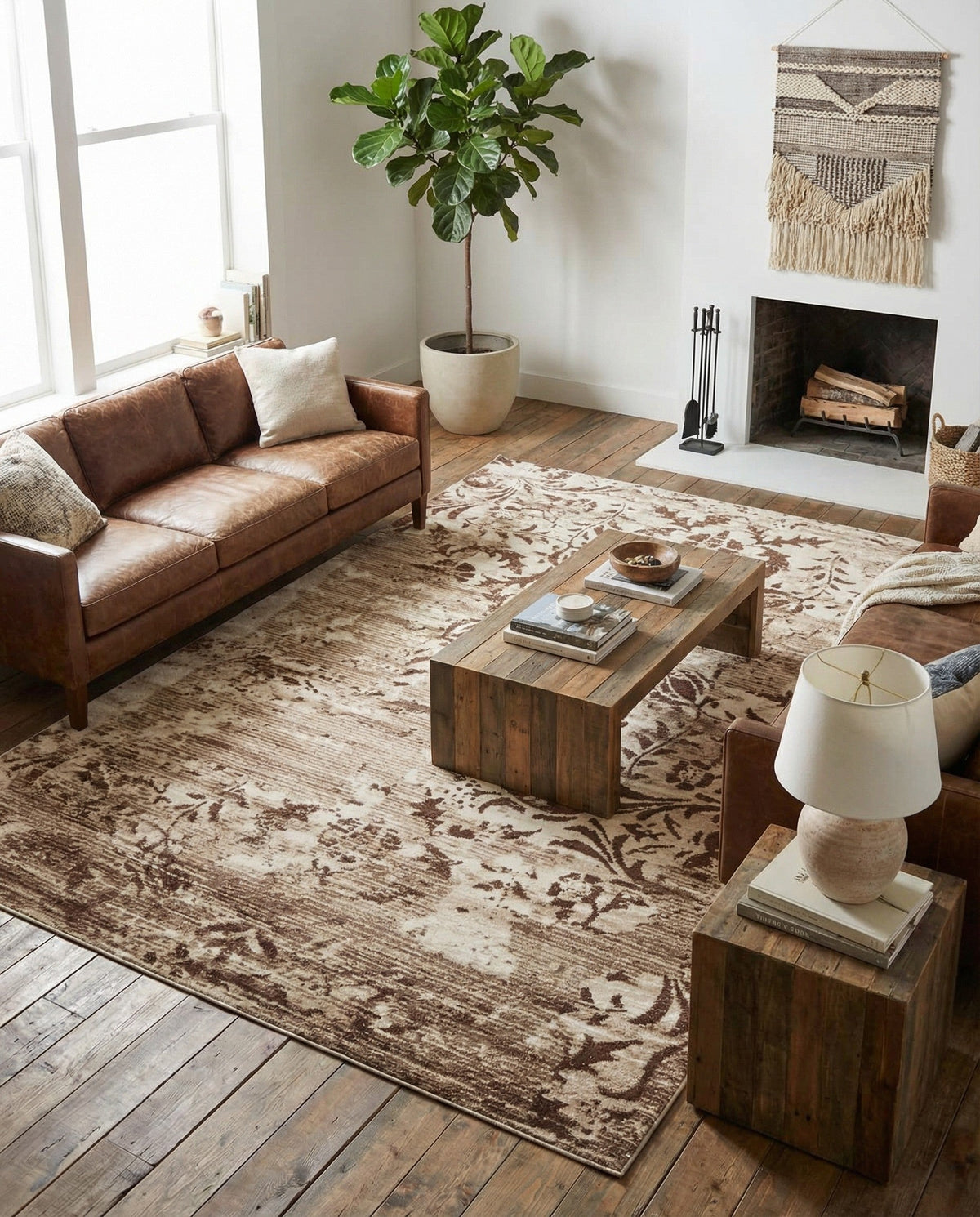 Andes Summit Collection Area Rug -  Huascarán Rectangle Chocolate Brown  lifestyle 14