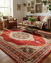 Caribbean Breeze Collection Area Rug -  Windward Rectangle Red  lifestyle 33