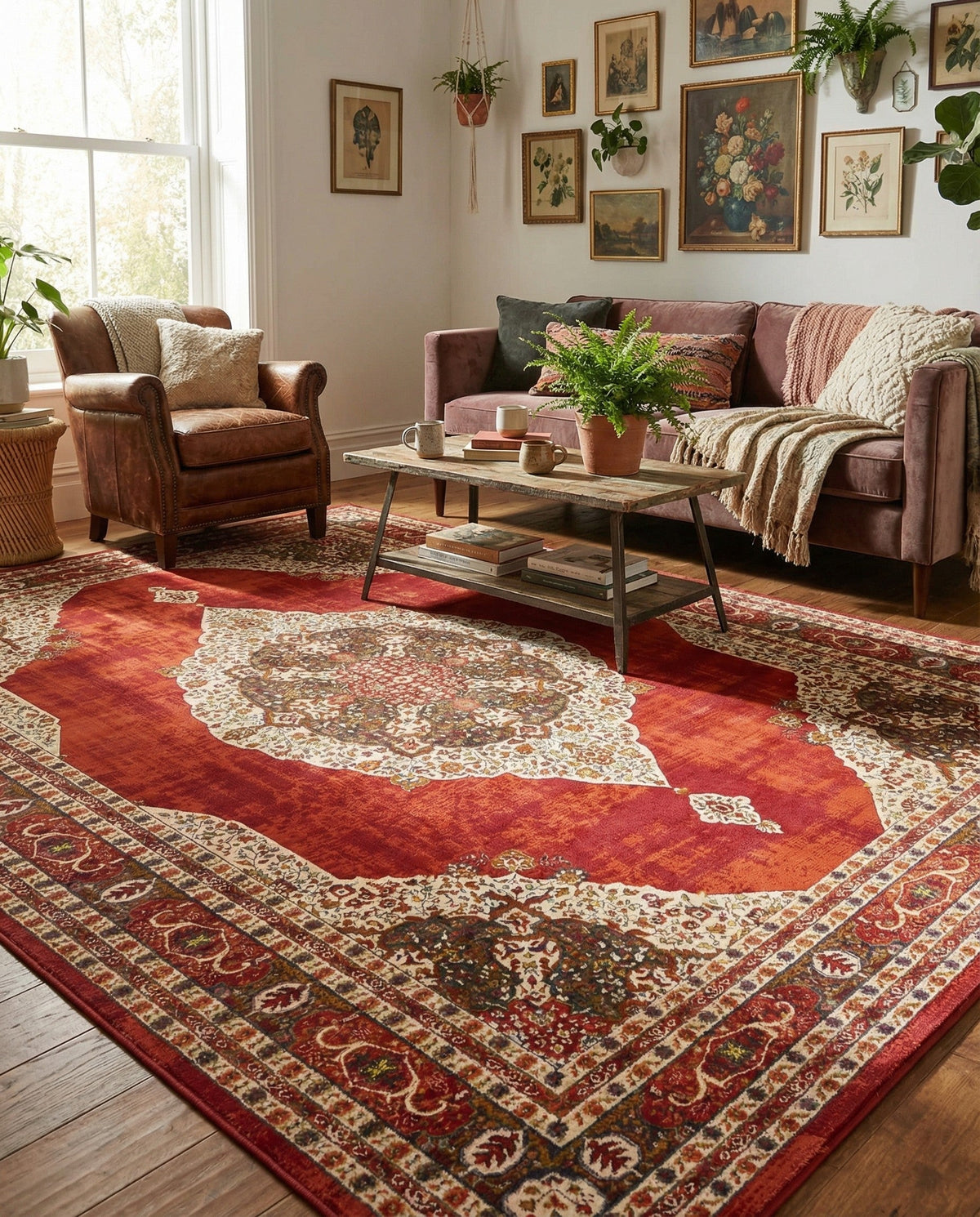 Caribbean Breeze Collection Area Rug -  Windward Rectangle Red  lifestyle 33