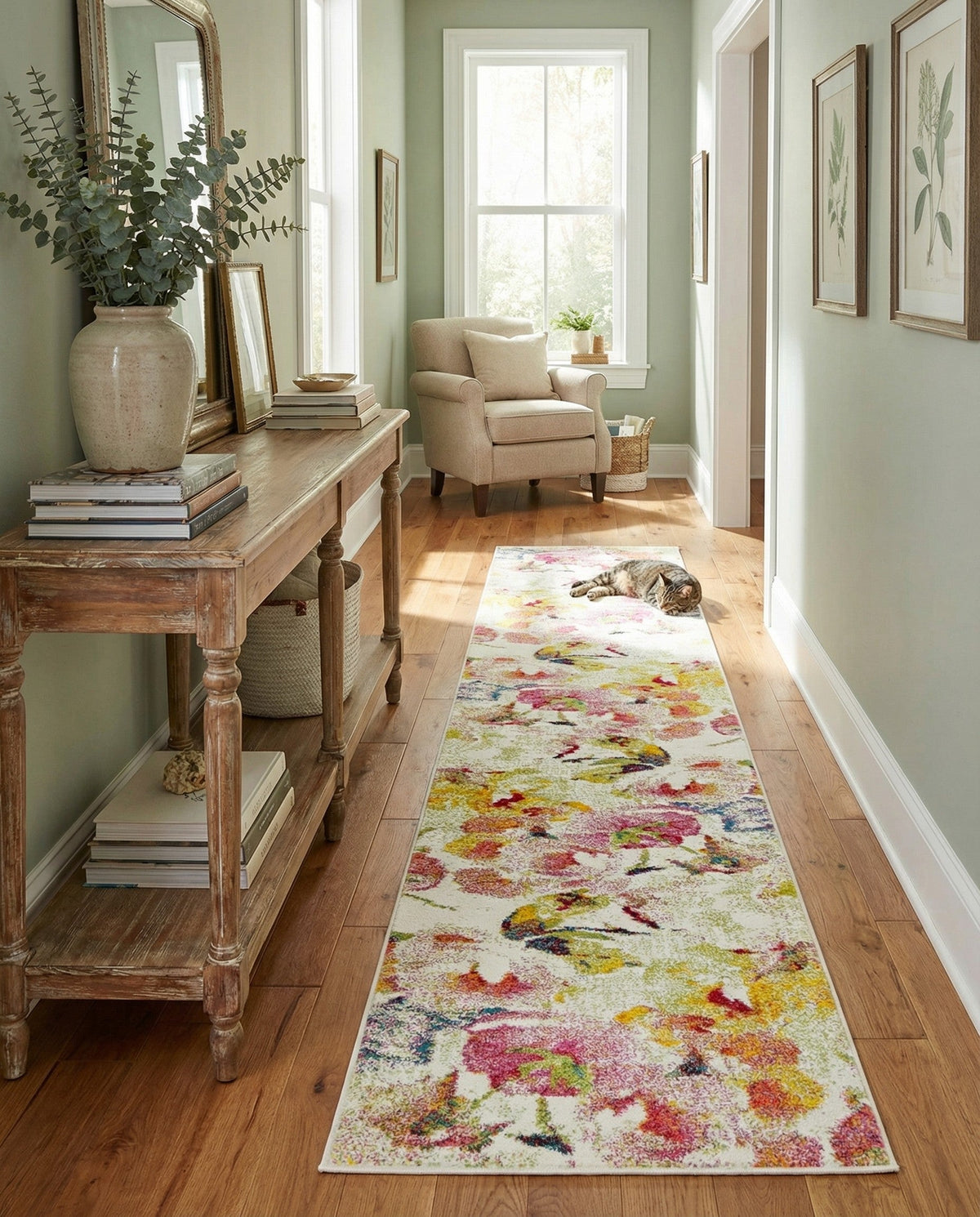 Venetian Elegance Collection Area Rug -  Marghera Runner Ivory  lifestyle 53