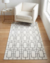 Hollywood Luxe Collection Area Rug -  Beverly (White Silver) Rectangle White Silver  lifestyle 20