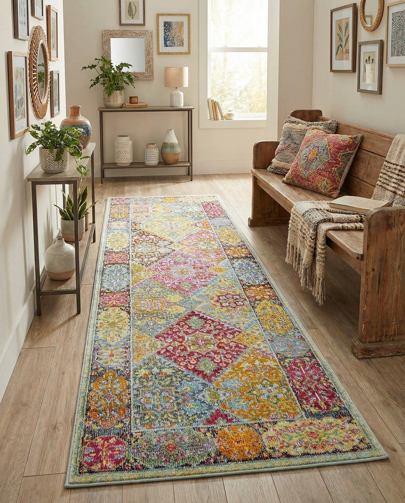 Caribbean Breeze Collection Area Rug -  Grenada Runner Multi  lifestyle 46