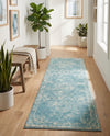 Dover Terrace Collection Area Rug -  Lagoon (Aqua) Runner Aqua  lifestyle 54