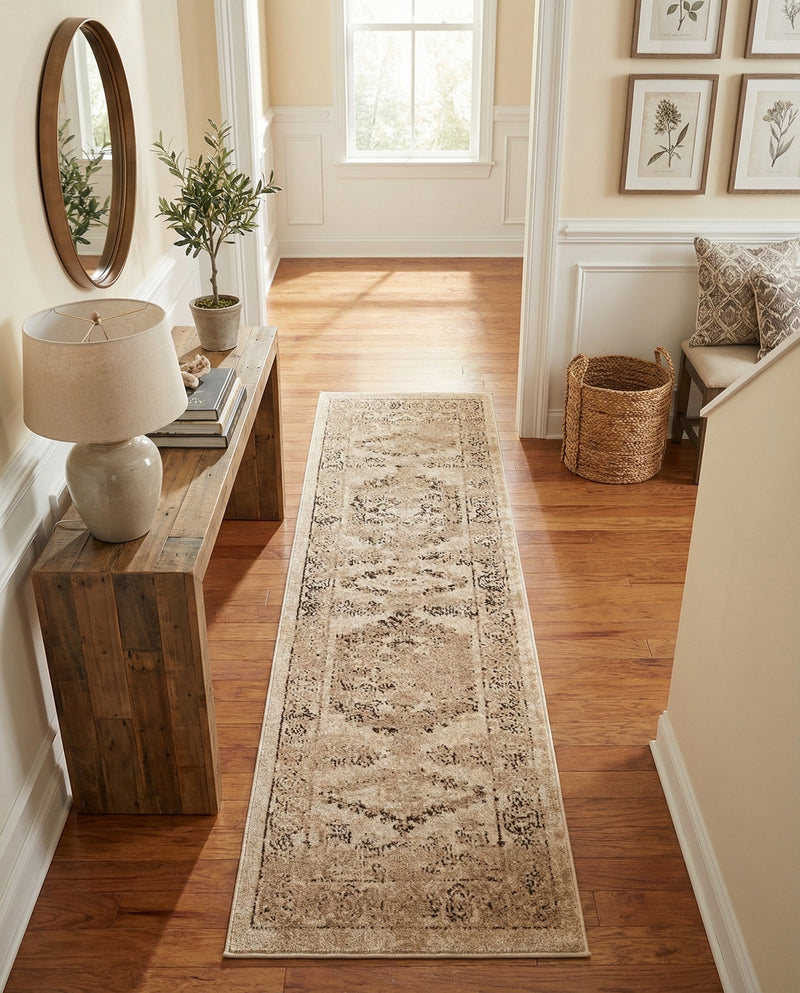 Eden Oasis Collection Area Rug -  Refuge (Beige) Runner Beige  lifestyle 67