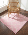 Trellis Mosaic Collection Area Rug -  Pergolatown (Light Pink) Square Light Pink  lifestyle 83