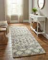 Berber Lattice Shag Collection Area Rug - Atlas (Ivory) Runner Ivory  lifestyle 58
