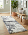 Cozy Haven Shag Collection Area Rug -  Tranquility (Smoke Gray) Runner Smoke Gray  lifestyle 67
