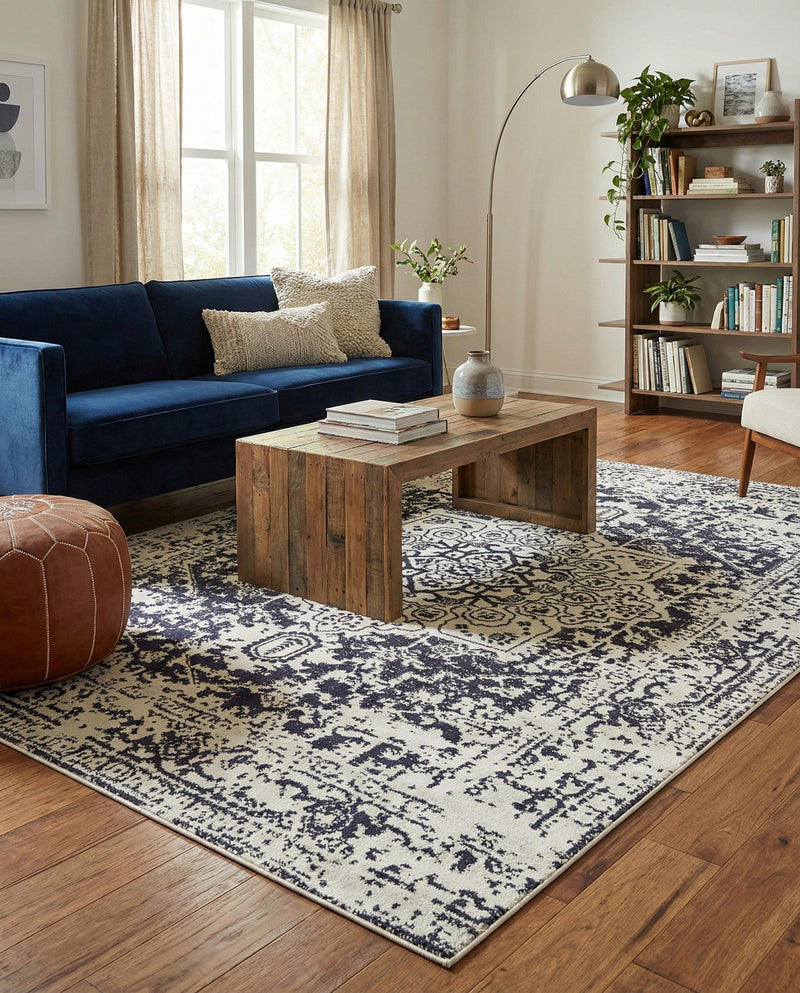 Georgetown Rugs Collection Area Rug - Dupont (Blue) Rectangle Blue  lifestyle 10